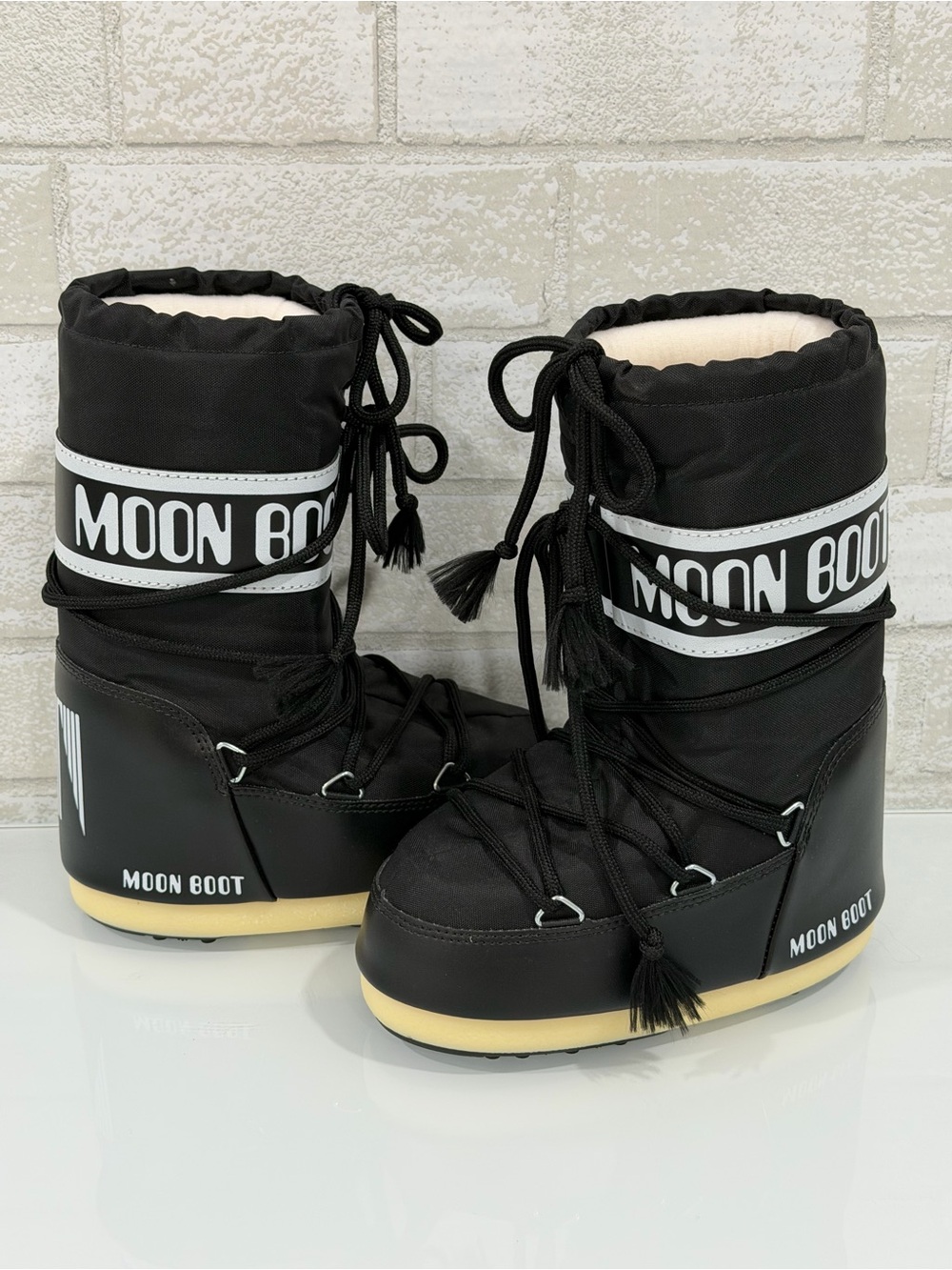 MOON BOOT ICON BLACK NYLON BOOTS IN BLACK - 10C-12.5C KIDS
